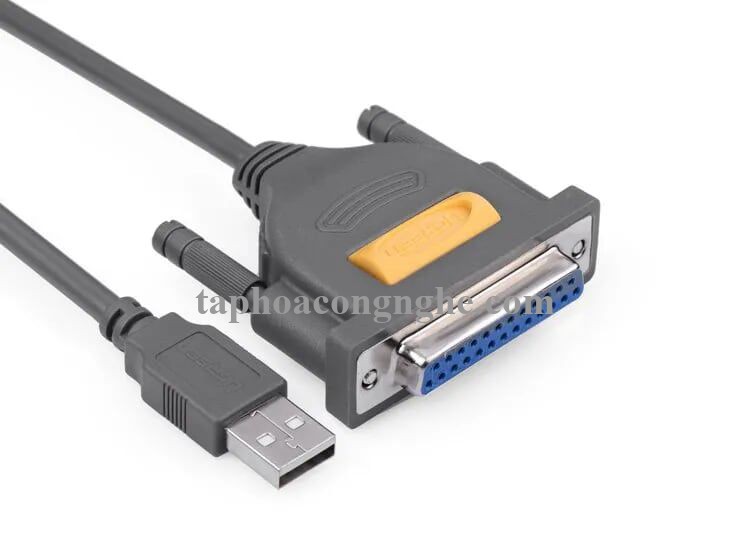 Ugreen 20795 3M màu Đen Cáp tín hiệu chuyển đổi USB 2.0 sang DB25 âm cao cấp US167 30020795